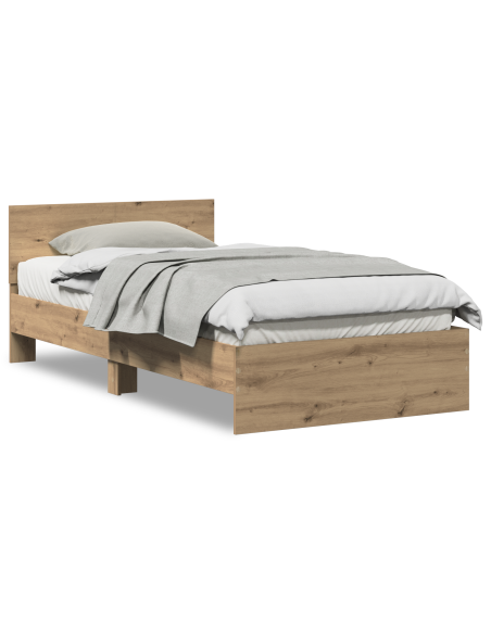 Struttura letto con testata Rovere artigianale 100 x 200 cm