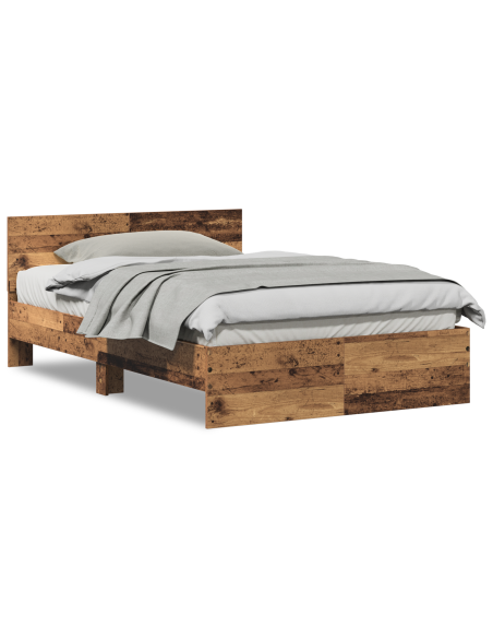 Struttura letto con testata Legno vecchio 120 x 190 cm