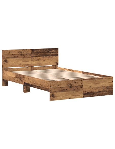 Struttura letto con testata Legno vecchio 120 x 190 cm