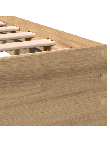 Struttura del letto Rovere artigianale 193 x 125 x 70 cm