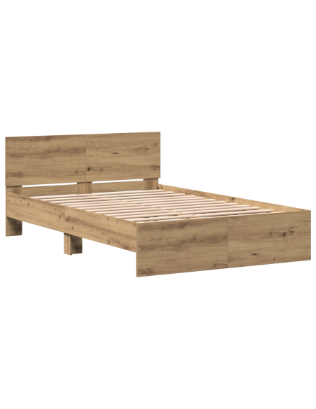 Struttura letto con testata Rovere artigianale 120 x 190 cm