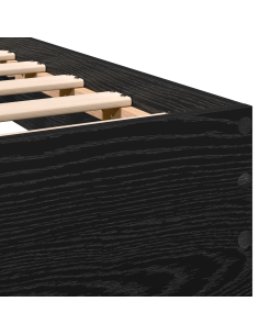 Struttura del letto con testiera Rovere Nero 193 x 125 x 70 cm 2