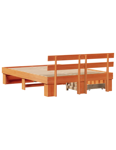 Struttura del letto Marrone cerato 160 x 200 cm Pino massello