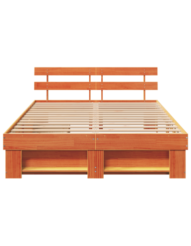 Struttura del letto Marrone cerato 140 x 200 cm Pino massello