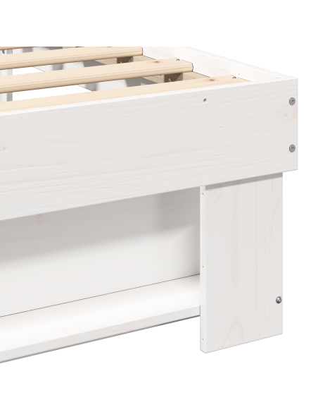 Struttura del letto Bianco 200 x 200 cm Legno di pino massello
