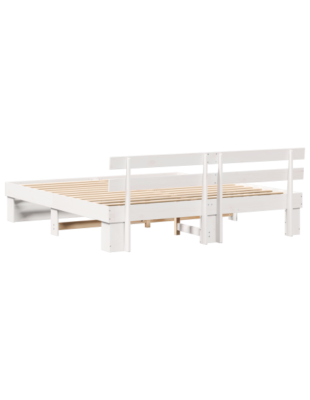 Struttura del letto Bianco 180 x 200 cm Legno di pino massello