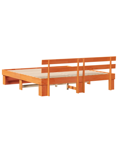 Struttura del letto Marrone 180 x 200 cm Pino massello