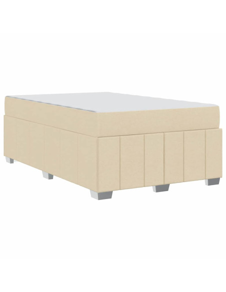 Struttura del letto con materasso Crema 120 x 200 cm Tessuto
