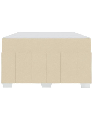 Struttura del letto con materasso Crema 120 x 200 cm Tessuto