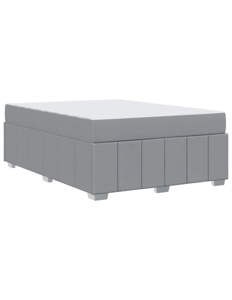 Struttura del letto Grigio chiaro 140 x 200 cm Tessuto