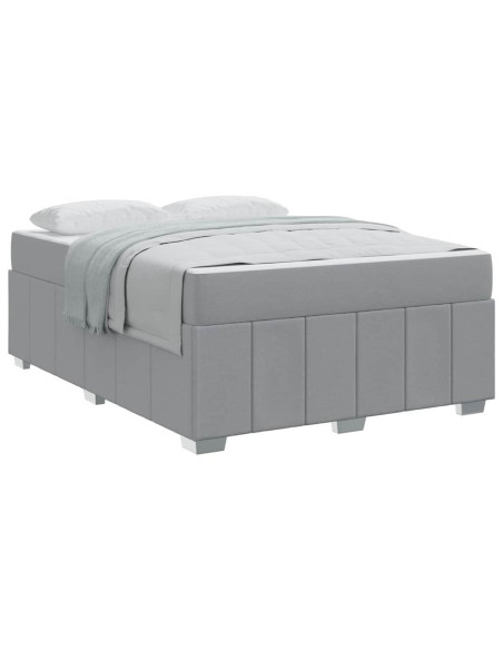 Struttura del letto Grigio chiaro 140 x 200 cm Tessuto