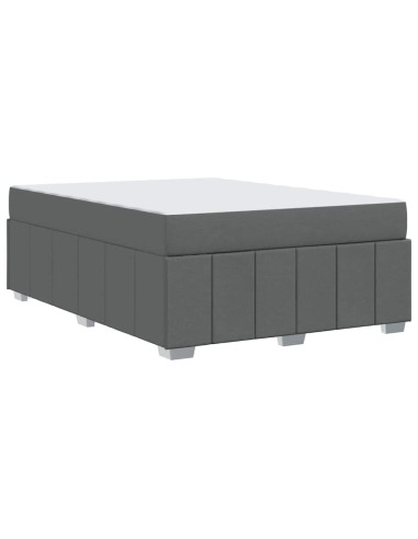 Struttura del letto Grigio scuro 140 x 200 cm Tessuto