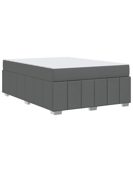 Struttura del letto Grigio scuro 140 x 200 cm Tessuto