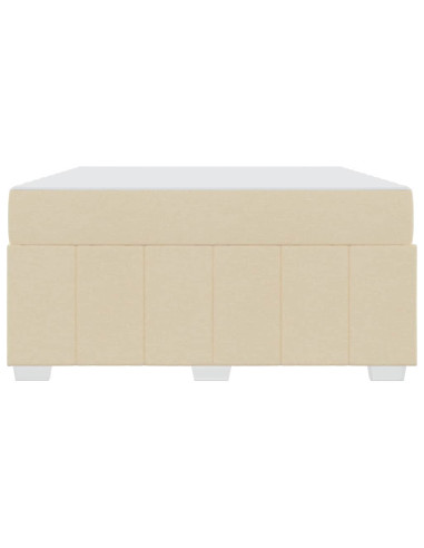 Struttura del letto con materasso Crema 140 x 200 cm Tessuto