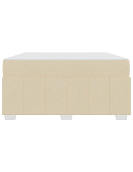 Struttura del letto con materasso Crema 140 x 200 cm Tessuto