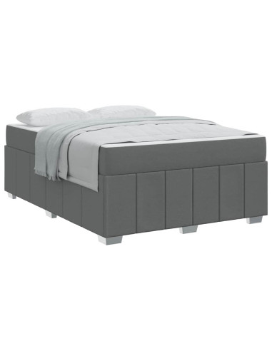 Struttura del letto Grigio scuro 160 x 200 cm Tessuto