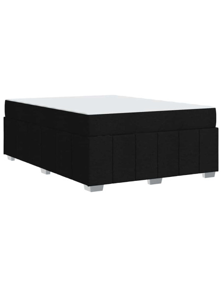 Struttura del letto con materasso Nero 160 x 200 cm Tessuto