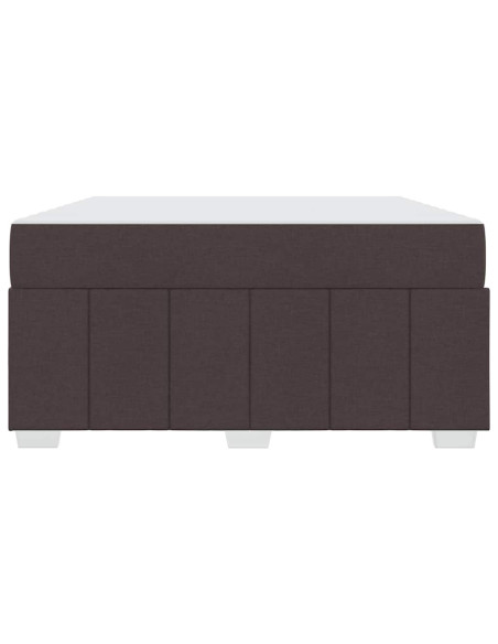 Struttura del letto Marrone scuro 160 x 200 cm Tessuto