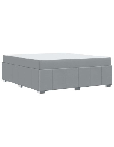 Struttura del letto Grigio chiaro 180 x 200 cm Tessuto