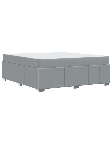 Struttura del letto Grigio chiaro 180 x 200 cm Tessuto