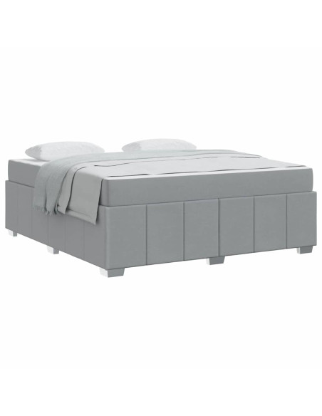 Struttura del letto Grigio chiaro 180 x 200 cm Tessuto