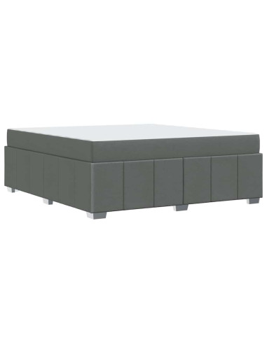 Struttura del letto Grigio scuro 180 x 200 cm Tessuto