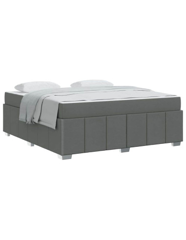 Struttura del letto Grigio scuro 180 x 200 cm Tessuto