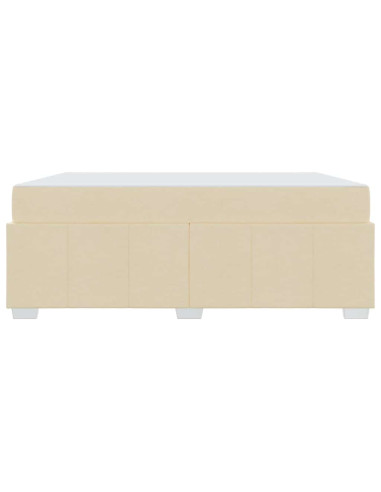 Struttura del letto con materasso Crema 180 x 200 cm Tessuto