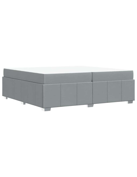 Struttura del letto Grigio chiaro 200 x 200 cm Tessuto