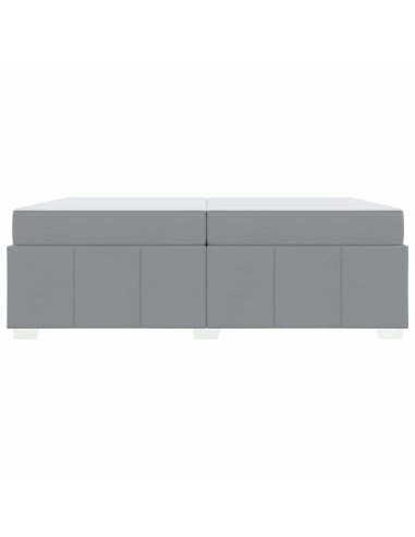 Struttura del letto Grigio chiaro 200 x 200 cm Tessuto