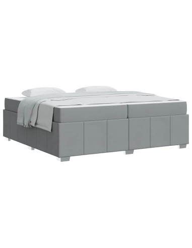 Struttura del letto Grigio chiaro 200 x 200 cm Tessuto