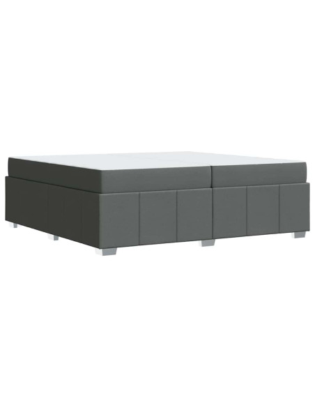 Struttura del letto Grigio scuro 200 x 200 cm Tessuto