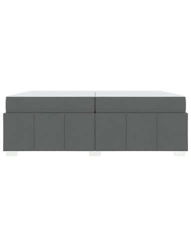 Struttura del letto Grigio scuro 200 x 200 cm Tessuto