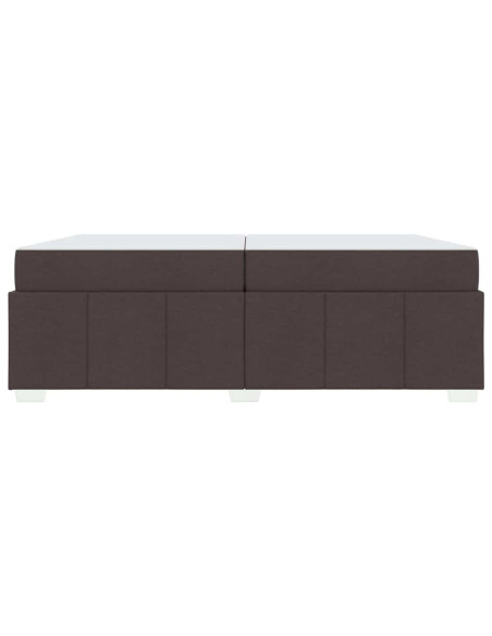 Struttura del letto Marrone scuro 200 x 200 cm Tessuto