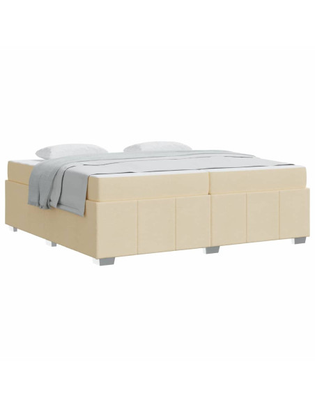 Struttura del letto Crema 200 x 200 cm Tessuto