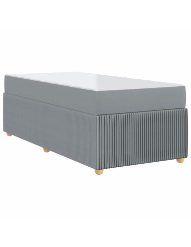 Struttura del letto Grigio chiaro 80 x 200 cm Tessuto