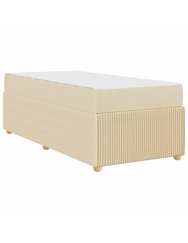 Struttura del letto con materasso Crema 80 x 200 cm Tessuto