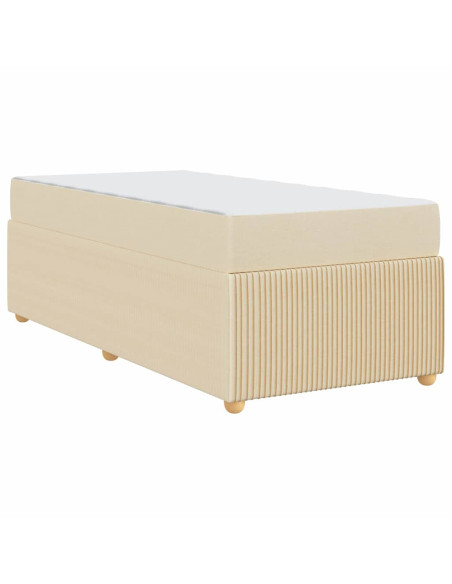 Struttura del letto con materasso Crema 80 x 200 cm Tessuto