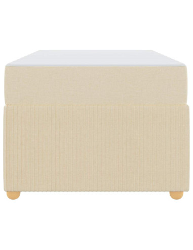 Struttura del letto con materasso Crema 80 x 200 cm Tessuto