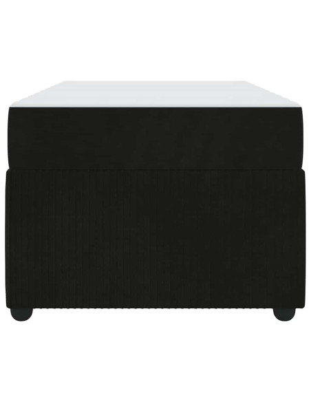 Struttura del letto con materasso Nero 80 x 200 cm Tessuto