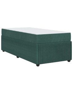 Struttura del letto Verde Scuro 80 x 200 cm Tessuto 2