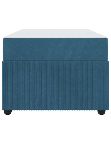 Struttura del letto con materasso Blu 80 x 200 cm Tessuto