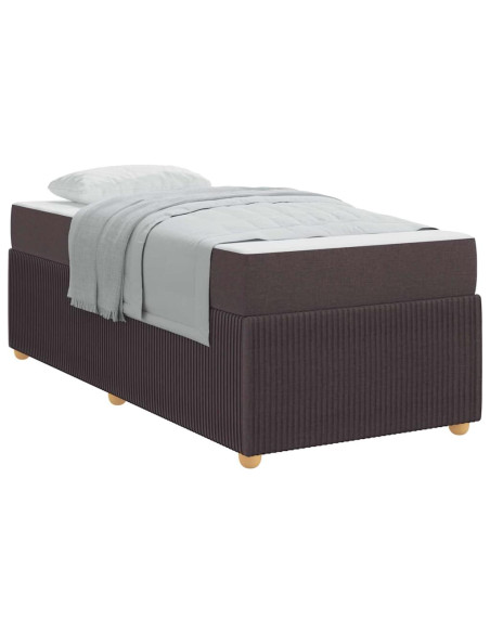 Struttura del letto Marrone Scuro 90 x 200 cm Tessuto