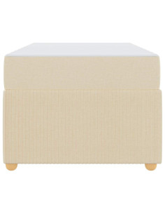 Struttura del letto con materasso Crema 90 x 200 cm Tessuto 2