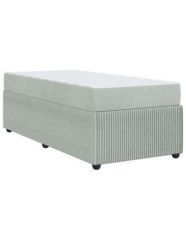 Struttura del letto Grigio chiaro 90 x 200 cm Tessuto