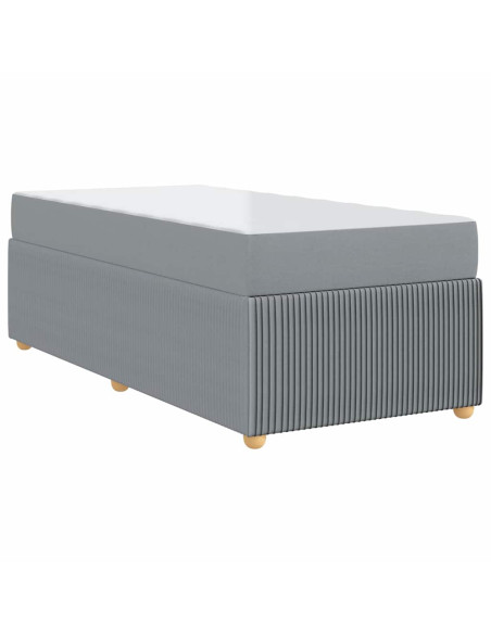 Struttura del letto Altro Grigio chiaro 100 x 200 cm Tessuto