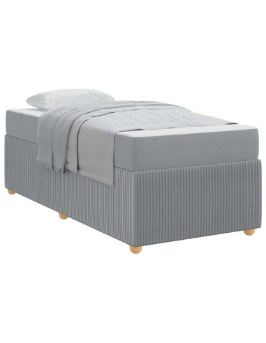 Struttura del letto Grigio chiaro 100 x 200 cm Tessuto