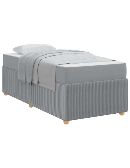 Struttura del letto Grigio chiaro 100 x 200 cm Tessuto