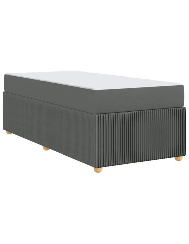 Struttura del letto Grigio scuro 100 x 200 cm Tessuto