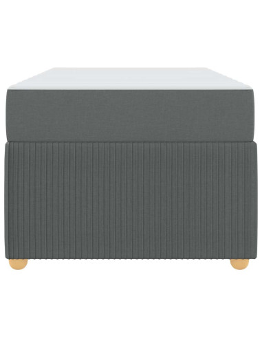 Struttura del letto Grigio scuro 100 x 200 cm Tessuto